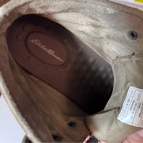 Eddie Bauer Women's 8.5 Brown Suede Wedge Ankle Boots Lace up Hiker Chukka Boots - Picture 8 of 15